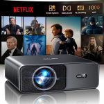 Smart Beamer [Kompatibel mit Netflix & 20W Dolby Audio] 1000 ANSI Autofokus & 6D Trapezkorrektur, TOPTRO Beamer 4K Heimkino Unterst&uuml;tzt, FHD1080P HDR10 WiFi 6/2-Wege-Bluetooth, ger&auml;uscharmer Projektor
