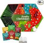 ACORUS Tea Gift Set Christmas - Fruit Tea Set Gift - Christmas Tea Individuaalselt pakitud - Tea Set Natural 6 maitsega - Kingitus komplekt Naised Mehed - Teesordid 60 kotiga