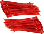 TERF&reg; Kabelbinder, 140 mm x 3,6 mm, Premium-Nylon, sicherer selbstschlie&szlig;ender Mechanismus, Kunststoffbinder f&uuml;r Zuhause, B&uuml;ro, Garten, Garage, Werkstatt, Heimwerken, 100 St&uuml;ck, Rot