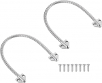 PATIKIL Gepanzerte T&uuml;rschlaufe, Drahtschutz (40,6 cm lang, 0,6 cm Innendurchmesser, Silber) (2 St&uuml;ck), T&uuml;rdrahtschlauch, Strom&uuml;bertragung, gepanzertes Kabel, Drahth&uuml;lse mit Metallenden, passend f&uuml;r