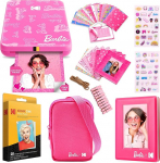 KODAK x Barbie Step Slim Wireless Instant Photo Printer Gift Bundle (Distinctive Style) + Camera Bag, Photo Album, Stickers & Hanging Frame, 50 Stickers + Zinc Paper (20 Sheets)