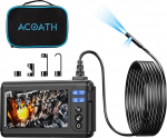Acoath endoskoopi kaamera valgusega 3M, kahe objektiiviga 1080P HD t&ouml;&ouml;stuslik endoskoop 8 LED-iga, 5,0-tolline IPS-ekraaniga inspekteerimiskaamera, IP67 veekindel 32GB SD-kaardi toru kaamera koos poolj&auml;iga kaabliga