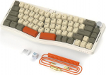 A.JAZZ AKS068PRO 65% traadita m&auml;nguklaviatuur spiraalkaabliga, 68 klahvi Alice paigutusega BT5.0/2.4G/juhtmega mehaaniline klaviatuur, RGB Hot Swap, VIA programmeeritav nupuga, plommi paigaldamine Hall