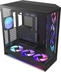 NZXT H9 Flow RGB+ (2025) - Suur kahe kambriga ATX Mid-Tower &otilde;huvooluga PC-kapp - sisaldab 7 RGB ventilaatorit (6 x 140 mm, 1 x 120 mm) ja juhtimissuunda - 420 mm radiaatoritugi - must