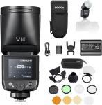 Godox V1 mid v&auml;lklambi kiirvalgusti, kiire &uuml;marpea kiirvalgusti kaamerale, TTL v&auml;lk (V1 mid+AK-R1 Sony jaoks)