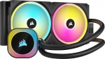 Corsair iCUE LINK H115i RGB vedeliku protsessorijahuti - 280 mm AIO - QX140 RGB ventilaator - Sobib Intel LGA 1700, AMD AM5 jaoks - iCUE LINK s&uuml;steemihoidik kaasas - must