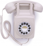 GPO 746 retro telefon koos autentse helisignaaliga ja seinakinnitusega - elevandiluu v&auml;rvi