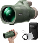 K&F Concept Monocular Telescope 12 x 50 HD Mobile Phone Telescope with Arca Interface for Bird Watching, Hunting, Hiking, Concert (IP66 Waterproof Green)