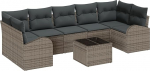 Rantry Model3345959 8-osaline aia diivan komplekt koos pehmendusega Hall Poly Rattan Garden Lounge