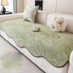 Chenille diivanikatted sektsiooni diivanikomplekti jaoks, diivanikate, pestav diivanikaitsja, superpehme libisemiskindel sektsioonilise diivanikate (roheline, 90x240cm)