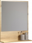 trendteam smart living - PureBliss - Seinapeegel - Evoke Oak - (B x K x S) 60 x 74 x 14 cm - Vannitoa peegel 60 cm riiuliga - kriimustuskindel