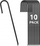 Maapealsed ankurduspostid, maapealne ankurdus, 40 cm, raskev&otilde;imeline maapealne ankurdus, batuut, 10 tk, tsingitud J-konksu ankurdus, telgitagid, aiak&uuml;&uuml;ned, stabiilne maapealne ankurdus telkidele, telkimisele, tara jaoks