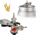 Tissting Keg Cap Type S G5/8 Thread Keg Tap with Pressure Relief Valve, 304 Stainless Steel Brewing Beer Barrel Taps Beer Tap for Home Brewing System