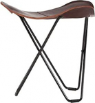 Cuero Design Flying Goose 1437 Pampa Stool nahast / terasest &scaron;okolaad / must M&otilde;&otilde;tmed K 47 cm x B 48 cm x S 48 cm