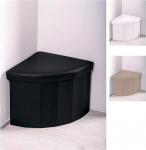 Casatessile Faux Leather Storage Ottoman Space Corner - Bianco