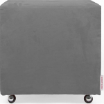 Arketicom Uills Square Pouf Stool with Microfibre Cover and Wheels in Various Colours and Sizes Modern 35 Dark Grey