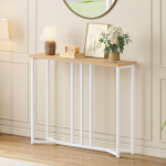 YITAHOME konsoollaud, 80 cm esikusse laud, kitsas diivanilaud, k&uuml;ljelaud, kitsas riiul, konsoollaud elutuppa, esikusse, sissep&auml;&auml;sualasse, lihtne kokkupanek, puiduv&auml;rviline ja valge