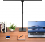 Kaulsoue Doppelkopf Desk Lamp LED Dimmitav laualamp sokliga 24 W 80 cm p&auml;evavalguslamp silmahooldus 5 v&auml;rvitemperatuuri 5 heledust t&ouml;&ouml;le, koju, kontorisse, &uuml;hiselamusse, &otilde;ppet&ouml;&ouml;le, lugemisele