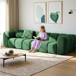 Kadxyan 102-tolline Cloud Diivan, diivanid elutuppa, modulaarne sektsioondiivan, v&otilde;rkkangast p&otilde;randas diivan, kaasaegne polsterdatud diivan keskmisest sajandist, ei n&otilde;uta kokkupanekut, kontorisse, koju