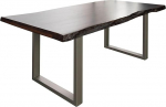 Massivmoebel24.de Freeform 5 Akaatsiapuu laud 160 x 90 x 77 cm Pruun lakitud / U-liin jalad matt h&otilde;bedased