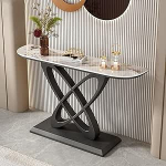 Moderner Konsolentisch mit stabilem Metallfu&szlig;, perfekt f&uuml;r die Dekoration von Eingangsbereich, Wohnzimmer und Flur