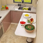 Kokkupandav hommikus&ouml;&ouml;gilaua laud v&auml;lja t&otilde;mmatavate plaatidega, seinale paigaldatav kokkuklapitav laud k&ouml;&ouml;ki, pesuruumi, kodukontorisse, vannituppa, valge, 120cm (L) x 50cm (W), ruumi s&auml;&auml;stev