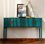 Konsoollaud, puidust konsoollaud sahtlitega esikusse, elutuppa, esikusse (sinine)