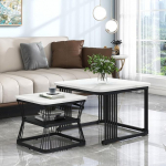 KOMHTOM musta ja valge v&auml;rvi kohvilaud, diivanilaud, k&uuml;ljelaud hoiuruumiga, elutoa laud elutuppa, magamistuppa, r&otilde;dule (C)