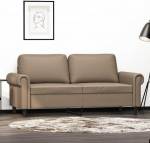 2-kohaline diivan Kahekohaline diivan Diivan Lounge diivan Relax diivan K&uuml;lalissohva Polsterdatud diivan Lamamistoas diivan elutuppa Magamistoas K&uuml;lalistetoas Cappuccino Brown 140 cm Faux Leather
