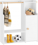 SoBuy KMB110-W Children's Wardrobe with Doors White Width Approx. 94 x 110 x 35 cm