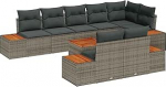 Garten-Sofa-komplekt 9 tk Grau 319 x 154 x 85 cm Poly Rattan Model3356784