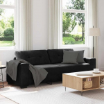 Gecheer Diivan 3 tk Dunkelgrau Leinenmischgewebe, Moderne Couch Polstersofa f&uuml;r Schlafzimmer Spielzimmer3324629