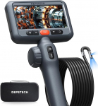 DEPSTECH Dual Lens Endoscope Camera with Light, 8,5 mm endoskoop liikuv pea, 210&deg; p&ouml;&ouml;ratav inspekteerimiskaamera, 1080P toru kaamera, IP67 paindlik kanali kaamera Endoscope Camera Car Tool 3 m