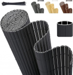 Sekey PVC r&otilde;dude privaatsusmatt, 100 x 300 cm, kahekordne tugevdus, siseruumides, kaablikinnitustega, privaatsuspiirde, tuulekaitse, veekindel, ei vaja puurimist, aed, antratsiit