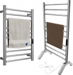 WRJAHCG Bathroom Heater, Towel Heater, Electric Bathroom Heater, Electric, Freestanding or Wall-Mounted Towel Warmer, Towel Holder, Heating Rod, 304 Stainless Steel, 10 Bars, Plug-In