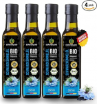 Kr&auml;uterland orgaaniline mustk&ouml;&ouml;mne&otilde;li 4 x 250 ml (1 liiter), filtreeritud, &otilde;rnalt k&uuml;lmpressitud, vegan - rikkalikult t&uuml;mokinooni - v&auml;rskuse garantii: Otse meie hessi &otilde;liveskist, mis on igap&auml;evaselt veski v&auml;rske.