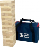 Jac & Mok Tumble Tower Game puust kukkuvad klotsid m&auml;nguasi koos kandekotiga (60 suure tumble-torni pakk)