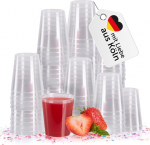 Vivaloo Plastic Shot Glasses, 100, 300 or 1000, Disposable Plastic Shot Glasses, 20 ml with Measuring Line