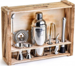 Mixology & Craft Cocktail Shaker Set 11 Pieces Stainless Steel Cocktail Set with Bar Accessories Silver