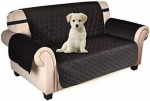 Deike Mild Sofa Cover Sofa Dogs Pets Non-Slip Sofa Protective Cover Waterproof Sofa Covers Sofa Protector Armchair Protector Protective Cover (Black, 2 Seater 116 x 188 cm)
