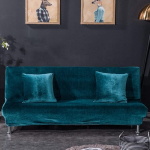 Monba Solid Color Sofa Cover Fox Velvet Slipcover Full Coverage Slipcover Without Armrest (Royal Blue, Large 160-195cm)