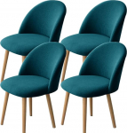 LinFortune komplekt 4 Stretchy tooli katted s&ouml;&ouml;gitoa toolidele, kumer seljatugi, kaasaegne aktsent tool Slipcovers, pestavad tooli kaitsjad, ilma k&auml;etoeta elutuppa, k&ouml;&ouml;ki, hotelli (Peacock).