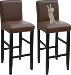 YOPOIY Baaritooli katted PU nahast kriimustusvastased veekindlad baaritooli toolikatted 6 komplekti 4 2 Stretch s&ouml;&ouml;gituba pruun 4 Pack