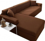 VEAI Diivanikate L-kujuline diivanikate Nurgadiivan Stretch diivanikate 1/2/3/4-kohale (L-kujuline nurgadiivan vajab kahte) (v&auml;rv: D, Suurus: 1-kohaline (90-140 cm))