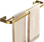 Flybath Towel Rail Double Brass Towel Rail Bath Towel Rail Wall Mounted 57 cm / 22.44 Inches Brushed Bronze