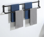 Mooche must seinale paigaldatud r&auml;tikukangas Double Towel Rail 80cm r&auml;tikukangas SUS304 roostevabast terasest r&auml;tikukangas k&ouml;&ouml;gi jaoks vannituba matt must viimistlus