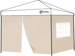 Sekey 2 x k&uuml;lgseinad Gazebo jaoks, 3 x 3, veekindel, talvekindel, k&uuml;lgseinad Gazebo jaoks, peotelk, aiatelk, 3 x 3 m, 1 aken, 1 uks, (khaki, 1 aken, 1 uks).