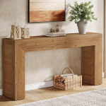 Tribesigns konsoollaud 160 cm kitsas diivanilaud, puidust esiku laud diivani taga, t&ouml;&ouml;stuslik sissep&auml;&auml;sulaud sissep&auml;&auml;su, esiku, fuajee, elutoa jaoks, Light Bruin