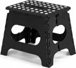 VECELO kokkupandav astmelaua 28cm libisemiskindel k&auml;epidemega lastele t&auml;iskasvanutele kerge ja kaasaskantav k&ouml;&ouml;k vannituba telkimine Must