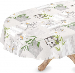 Pestav &otilde;lilina laudlina ovaalne 140 x 220 cm l&otilde;igatud servaga Orchid Spa Easy Care